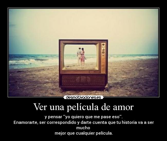 Ver una película de amor -