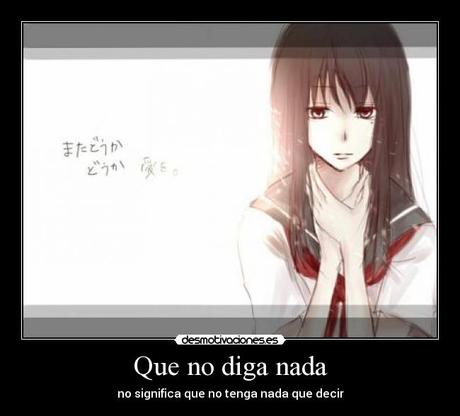Que no diga nada -