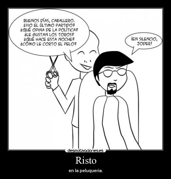 Risto - en la peluqueria.