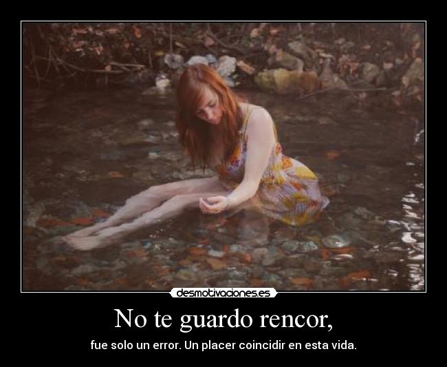 No te guardo rencor, -