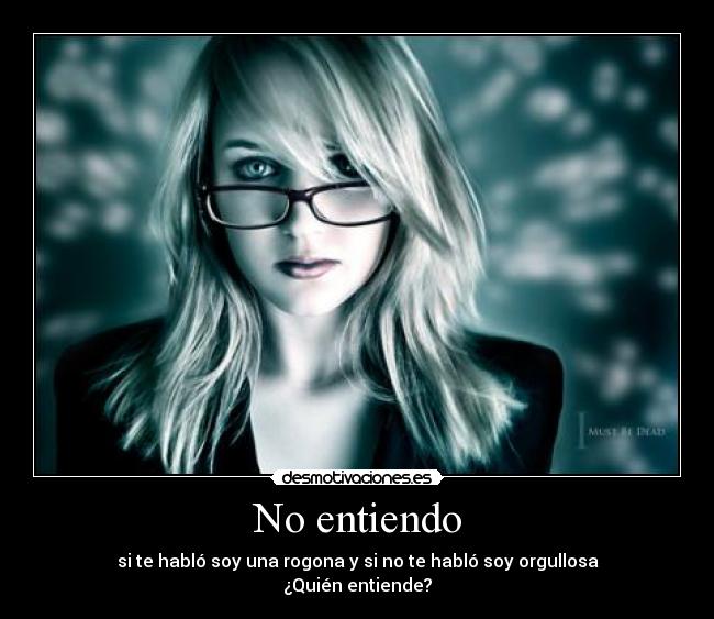 No entiendo -