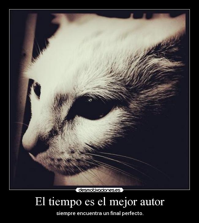 El tiempo es el mejor autor - siempre encuentra un final perfecto.