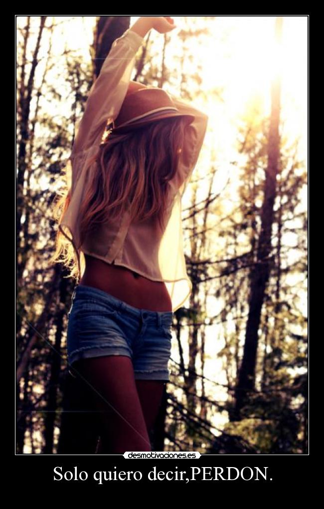 Solo quiero decir,PERDON. -