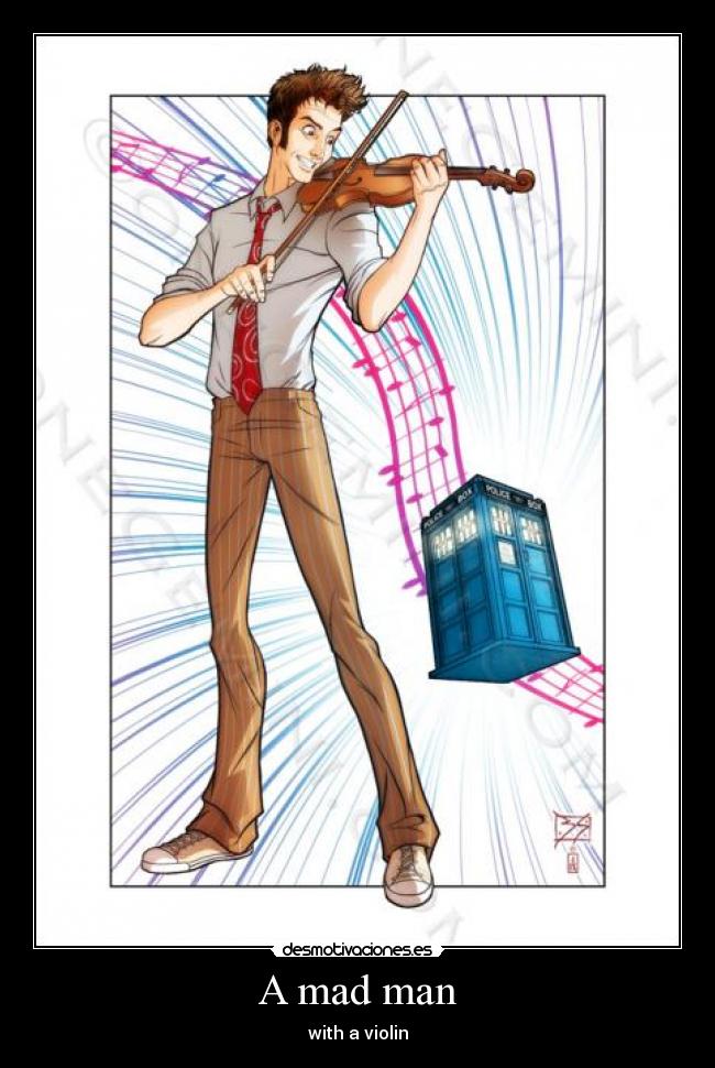 A mad man - with a violin