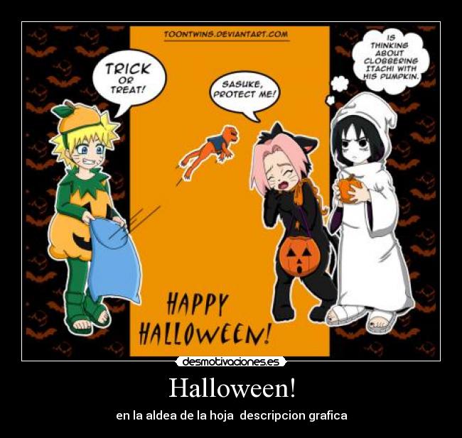 Halloween! - en la aldea de la hoja  descripcion grafica