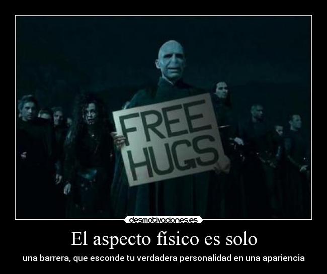 El aspecto físico es solo - una barrera, que esconde tu verdadera personalidad en una apariencia