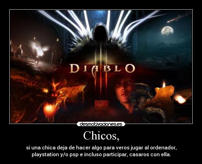 carteles chicos chica casaros con ella diablo iii desmotivaciones