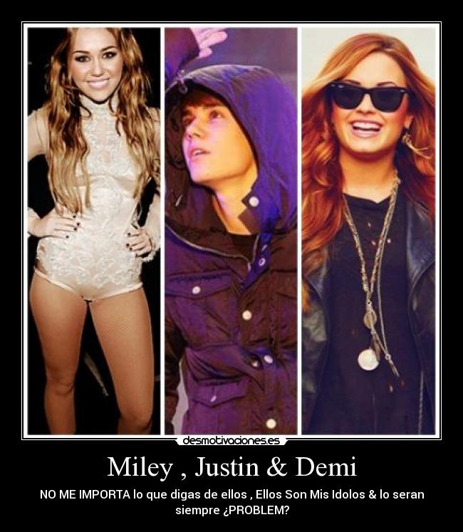 carteles miley cyrus justin bieber demi lovato desmotivaciones