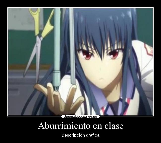 Aburrimiento en clase - Descripción gráfica