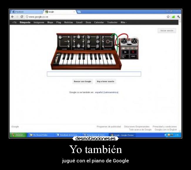 Yo también - jugué con el piano de Google