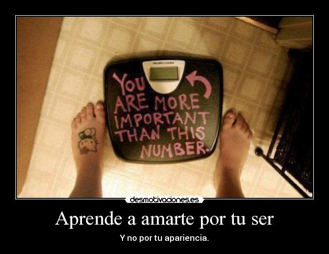Aprende a amarte por tu ser -