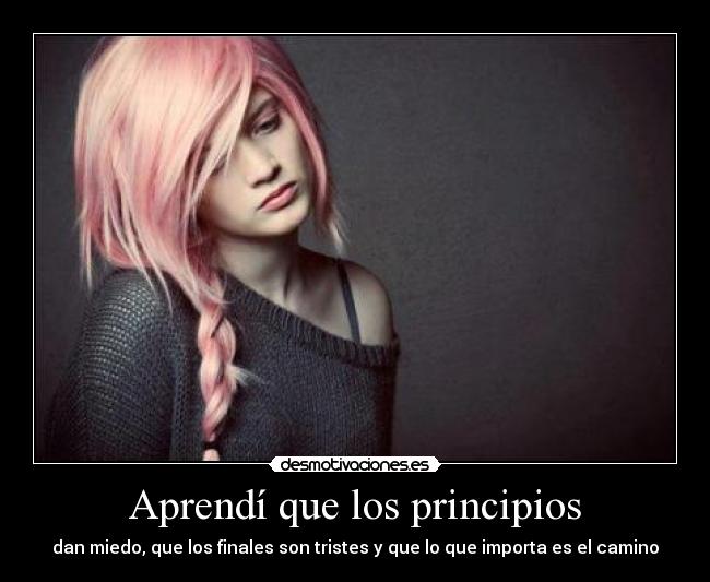 Aprendí que los principios -