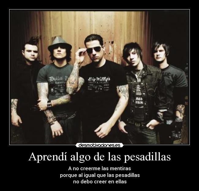 carteles goresadik avenged sevenfold nigthmare desmotivaciones