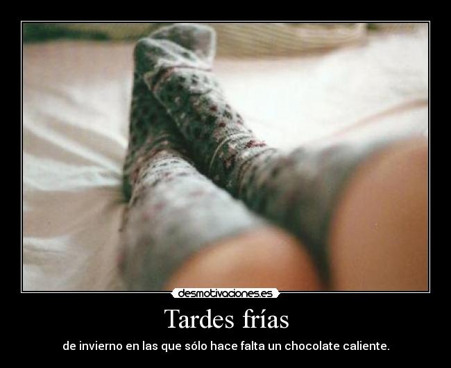 Tardes frías - de invierno en las que sólo hace falta un chocolate caliente.