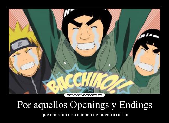 carteles naruto shippuden naruto uzumaki guy sensei rock lee anime bacchikoi desmotivaciones