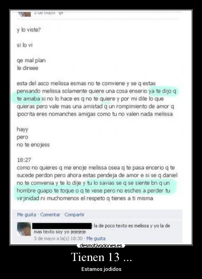 Tienen 13 ... - Estamos jodidos