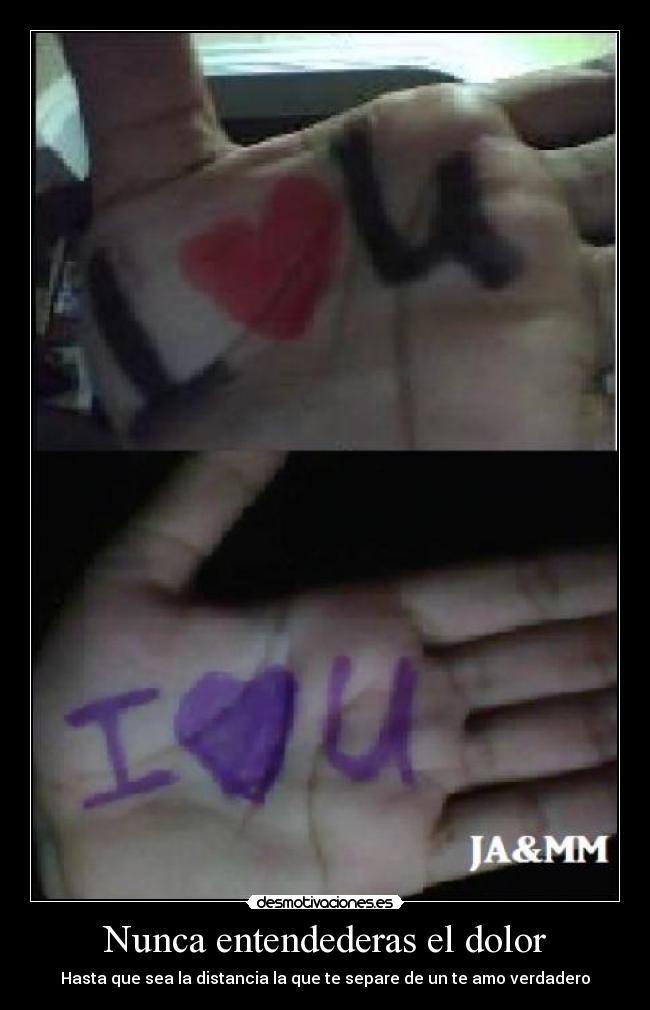 Nunca entendederas el dolor -
