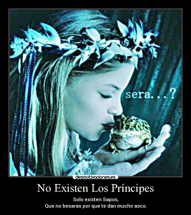 No Existen Los Príncipes - Solo existen Sapos,
Que no besaras por que te dan mucho asco.