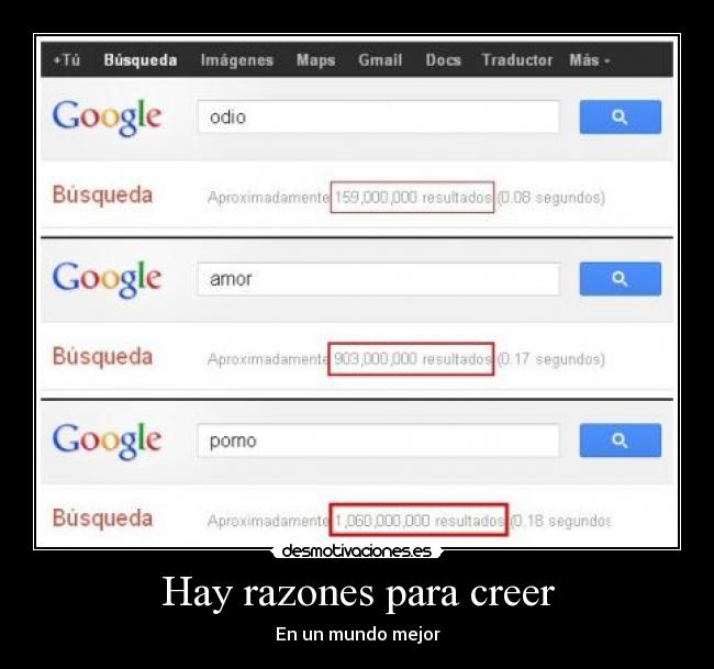 Hay razones para creer - En un mundo mejor