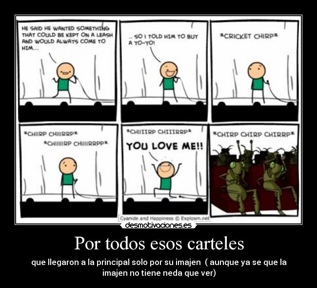 Por todos esos carteles -