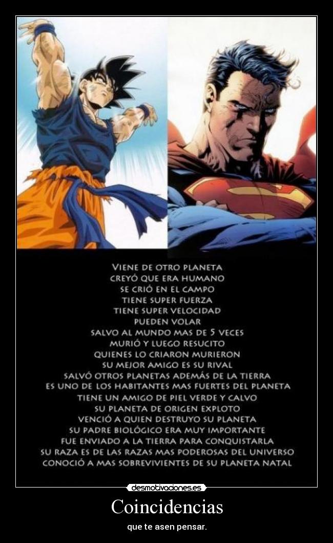 Coincidencias - que te asen pensar.