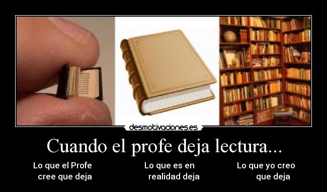 Cuando el profe deja lectura... - 