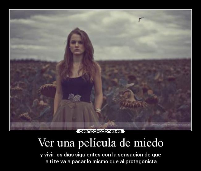 Ver una película de miedo -