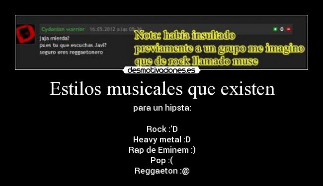 Estilos musicales que existen -