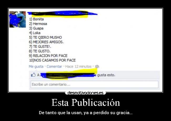 Esta Publicación - De tanto que la usan, ya a perdido su gracia...