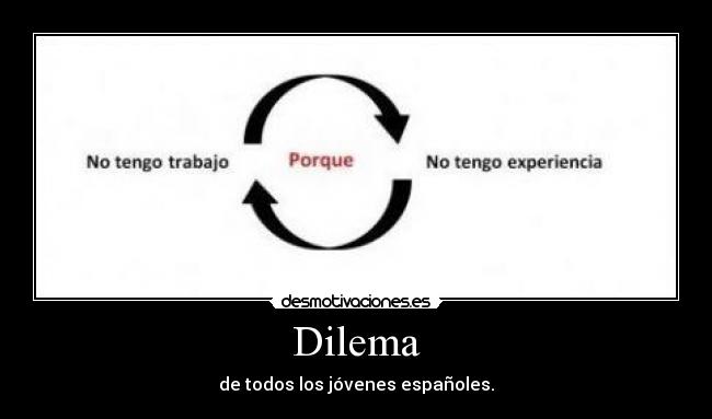 Dilema - de todos los jóvenes españoles.