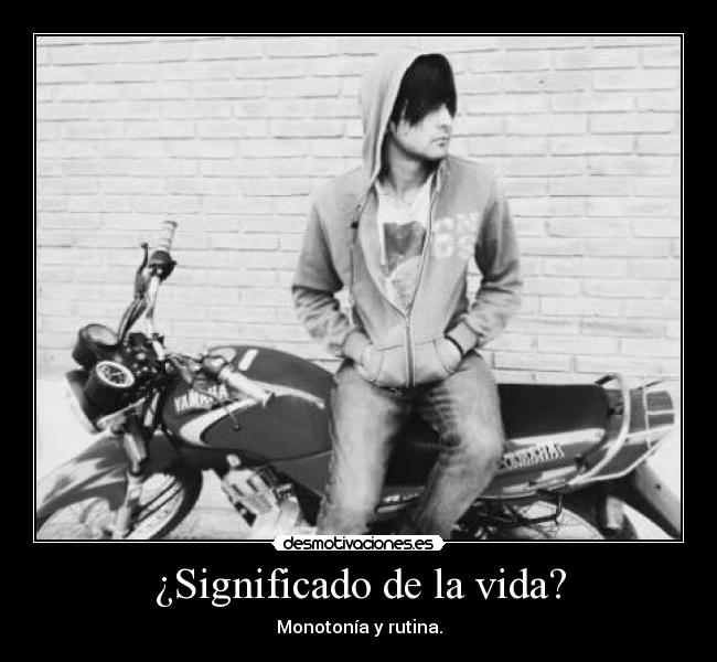 ¿Significado de la vida? - MonotonÃa y rutina.