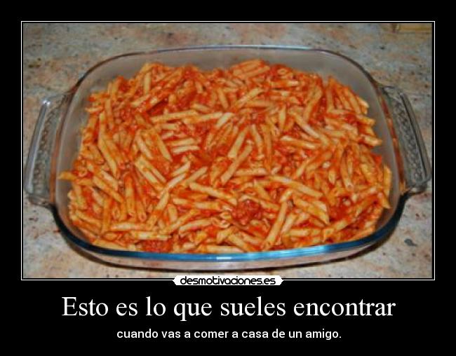 carteles comer macarrones casa desmotivaciones
