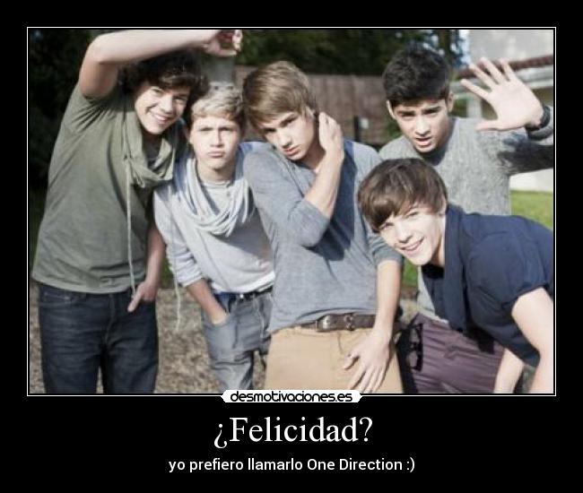 ¿Felicidad? - yo prefiero llamarlo One Direction :)