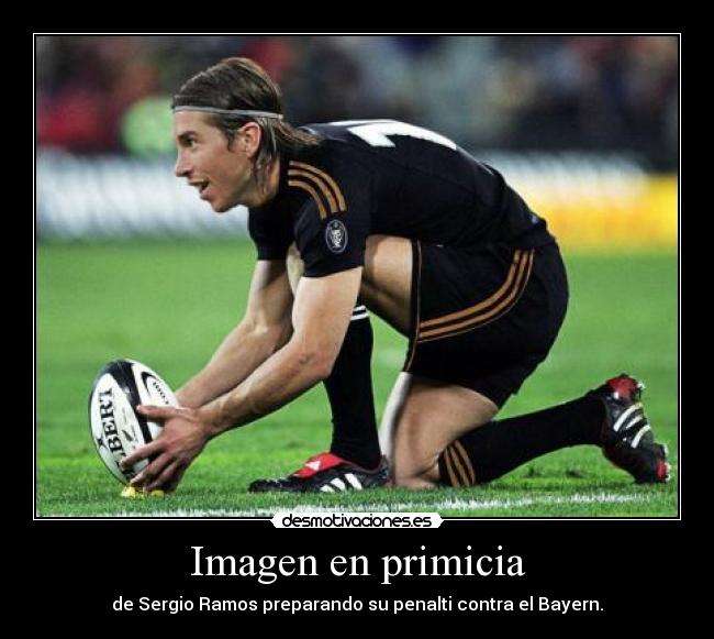 Imagen en primicia - de Sergio Ramos preparando su penalti contra el Bayern.