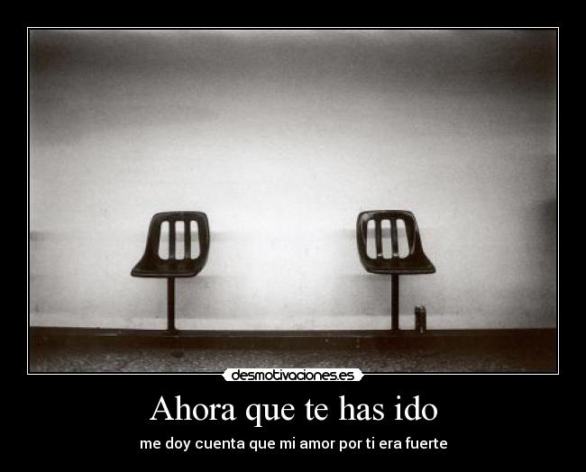 Ahora que te has ido -
