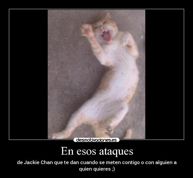 En esos ataques - de Jackie Chan que te dan cuando se meten contigo o con alguien a quien quieres ;)