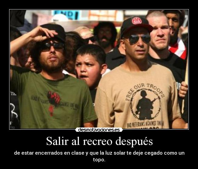 Salir al recreo después -