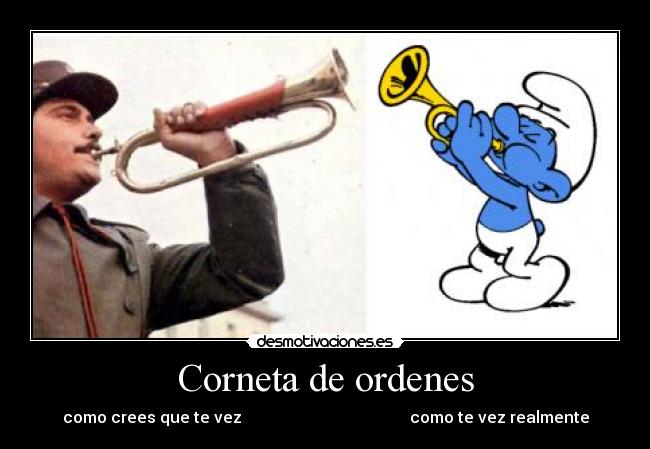 Corneta de ordenes - como crees que te vez                                          como te vez realmente