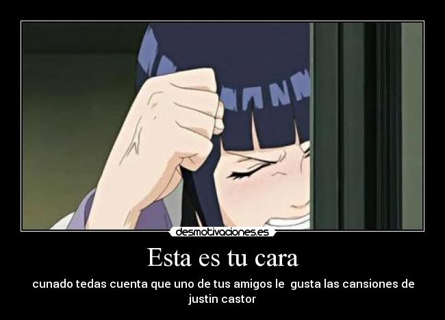 Esta es tu cara - cunado tedas cuenta que uno de tus amigos le gusta las cansiones de justin castor