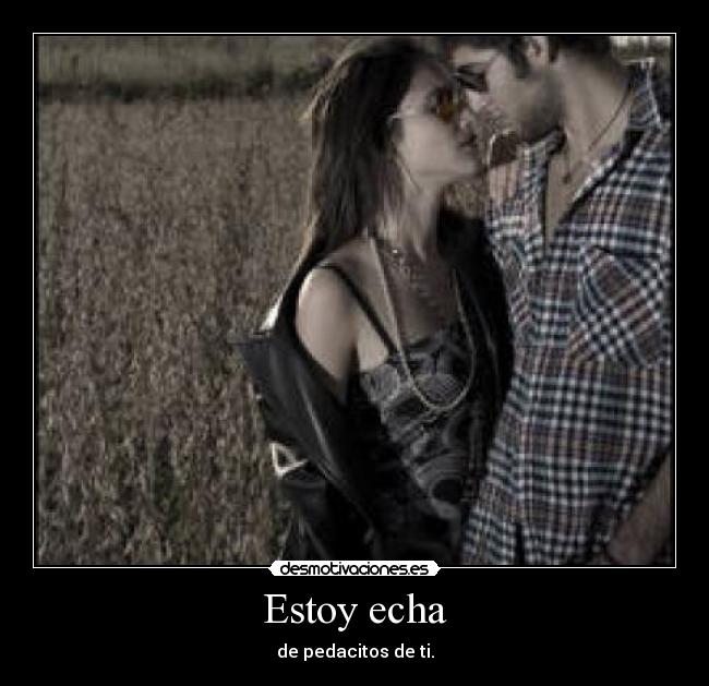 Estoy echa - de pedacitos de ti.