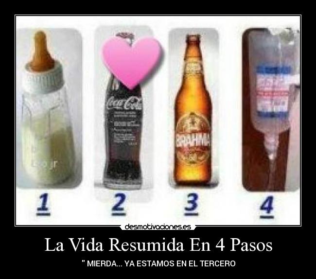 carteles vida vida resumida pasos desmotivaciones