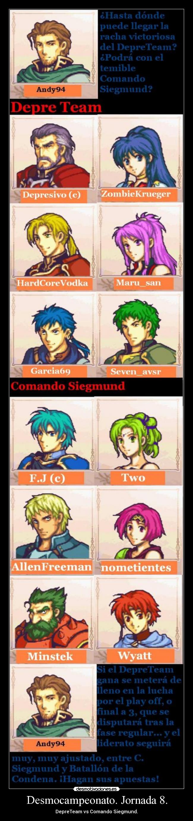 Desmocampeonato. Jornada 8. - 