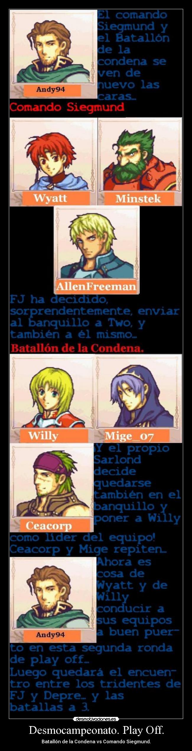 Desmocampeonato. Play Off. - 