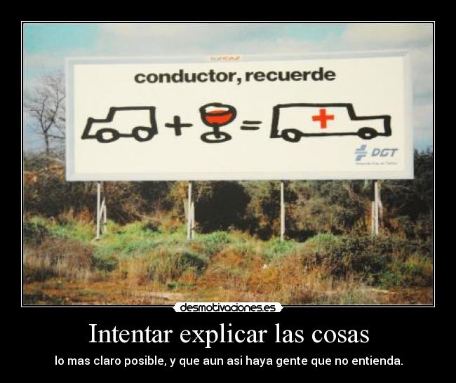 Intentar explicar las cosas - 