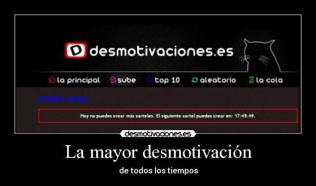 La mayor desmotivación - de todos los tiempos