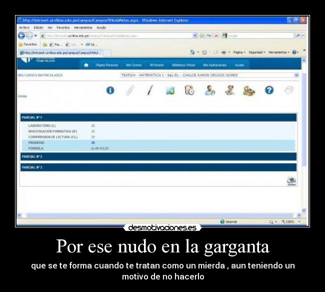 Por ese nudo en la garganta - 