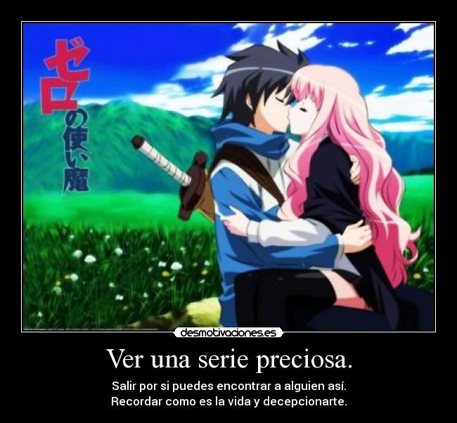 carteles zero tsukaima serie preciosa irreal desmotivaciones