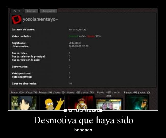 Desmotiva que haya sido - baneado