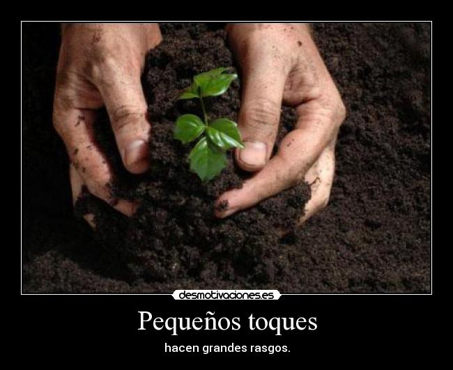 Pequeños toques - hacen grandes rasgos.