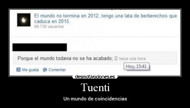 Tuenti - Un mundo de coincidencias